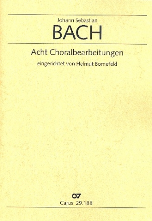 8 Choralvorspiele nach Kantatenstzen fr Melodieinstrument und Orgel Partitur und Oboenstimme (+Trompete in C)