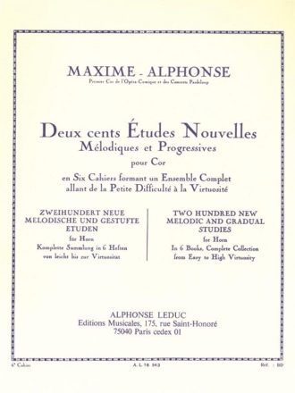 200 tudes nouvelles vol.6 10 gran des tudes nouvelles pour cor