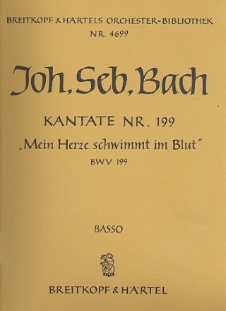 Mein Herze schwimmt im Blut Kantate Nr.199 BWV199 Violoncello / Kontrabass