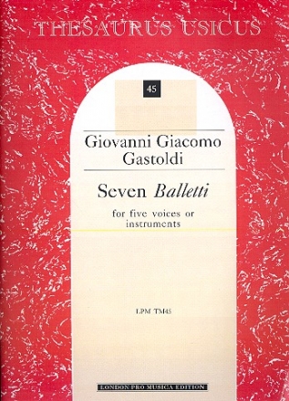 7 balletti 1596 for 5 voices or instruments     score (it)