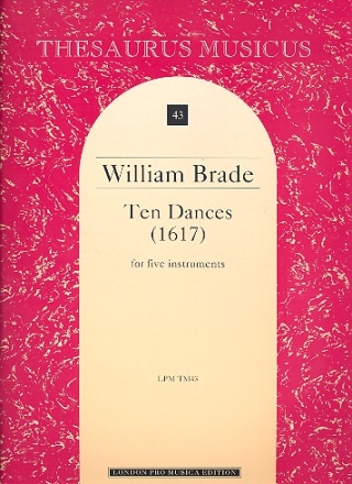 10 Dances for 5 instruments 1617 thesaurus musicus 43         score