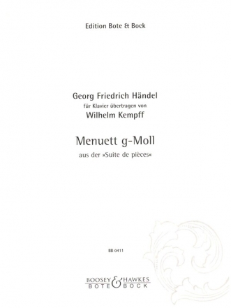 Menuett g-moll aus der 'Suite de pieces' fr Klavier