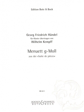 Menuett g-moll aus der 'Suite de pieces' fr Klavier