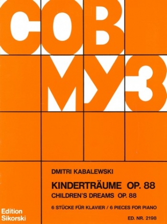 Kindertrume op.88 6 Stcke fr Klavier