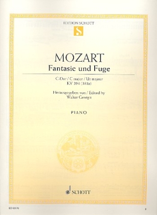 Fantasie und Fuge C-Dur KV 394 [383 a] fr Klavier
