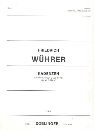 Kadenzen zum Klavierkonzert C-Dur KV467 Whrer, Friedrich, bearb.