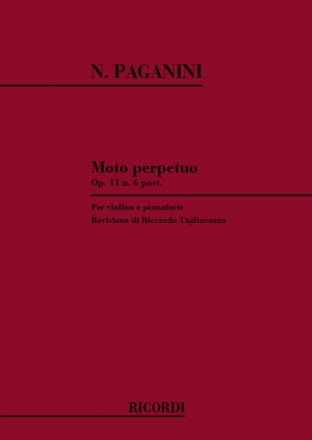 Moto perpetuo op.11,6 per violino e pianoforte