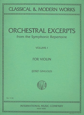 Orchestral Excerpts from the symphonic Repertoire vol.1 for violin