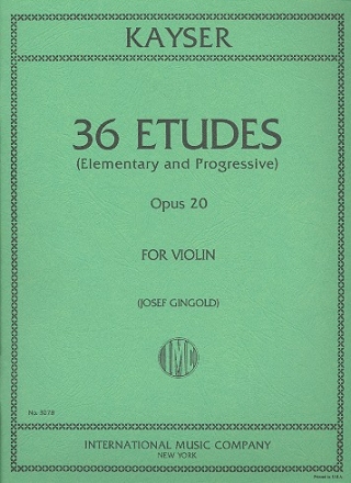 36 Studies op.20 for violin