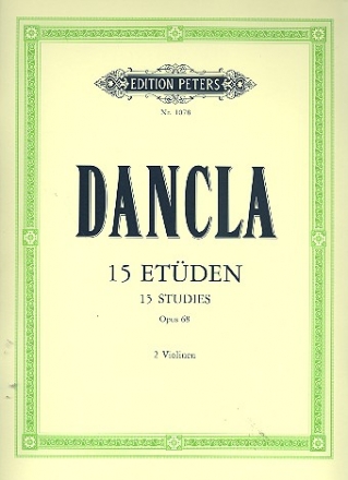 15 Etden op.68 fr Violine solo mit Begleitung einer zweiten Violine Stimmen