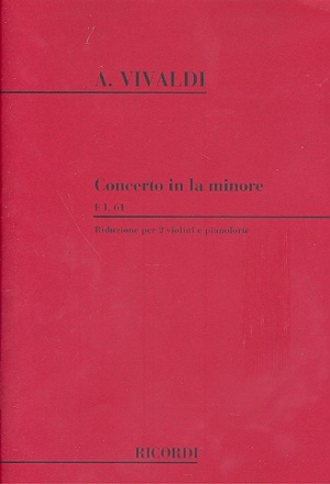 Concerto la minore per 2 violini, archi e cembalo RV523 per 2 violini e pianoforte