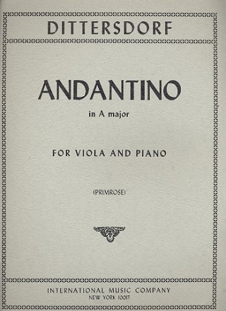 Andantino A major for viola and piano