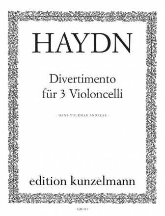 Divertimento D-Dur für 3 Violoncelli Stimmen