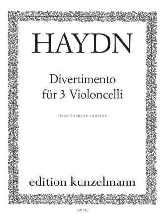 Divertimento D-Dur fr 3 Violoncelli Stimmen