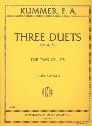 3 Duets op.22 for 2 violoncelli