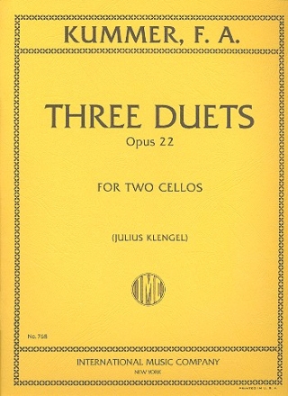 3 Duets op.22 for 2 violoncelli