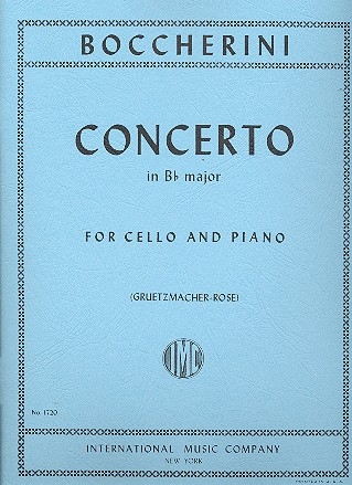 Concerto B flat major for violoncello and orchestra for cello and piano