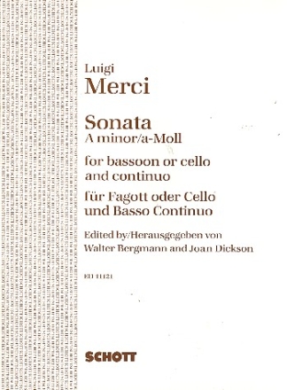 Sonata a minor op.3,6 for violoncello and bc