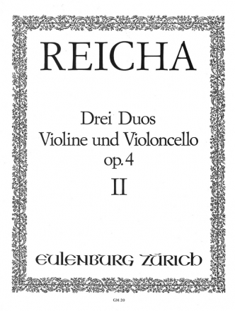 3 Duos op.4,2 fr Violine und Violoncello Stimmen