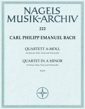Quartett a-Moll Wq93 fr Flte, Viola, Violoncello und Klavier