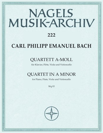 Quartett a-Moll Wq93 fr Flte, Viola, Violoncello und Klavier