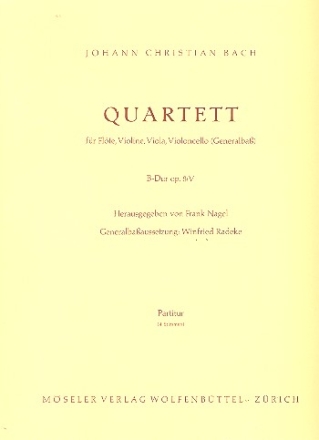 Quartett B-Dur op.8,5 fr Flte und Streichtrio Partitur und 4 Stimmen