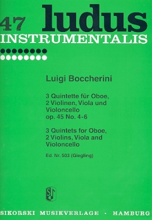 3 Quintette op. 45,4-6 fr Oboe und Streichquartett Stimmen
