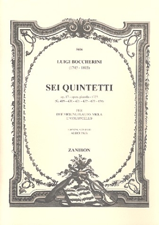 6 Quintette op.17 fr Flte, und Streichquartett Stimmen