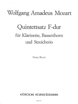 Quintettsatz F-Dur fr Klarinette, Bassetthorn und Streichtrio