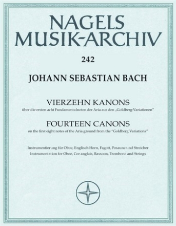 14 Kanons BWV1087 fr Oboe, Englischhorn, Horn, Fagott, Posaune und Streicher,    Partitur