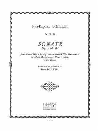 SONATE OP.5,6 POUR 2 FLUTES