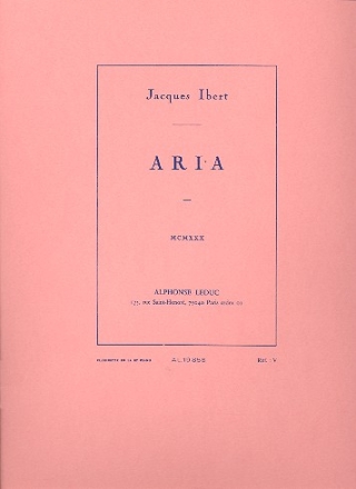 Aria pour clarinette et piano