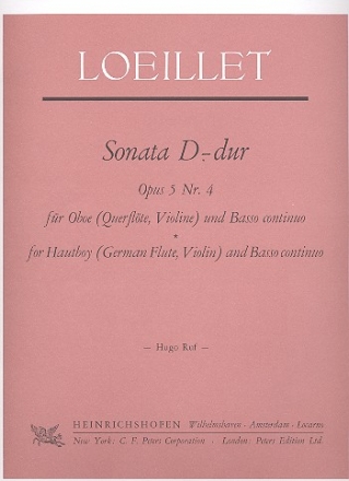 Sonate D-Dur op.5,4 fr Oboe (Flte, Violine)  und Bc