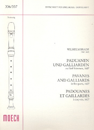 Paduanen und Galliarden (1607) zu 5 Stimmen  Partitur