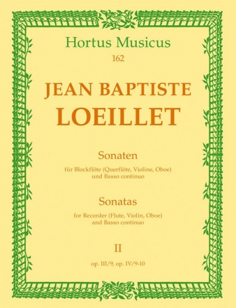 Sonaten fr Blockflte und Bc Band 2 (op.3,9 und op.4,9-10)