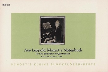 Aus Leopold Mozart's Notenbuch fr 2 Blockflten im Quintabstand Partitur