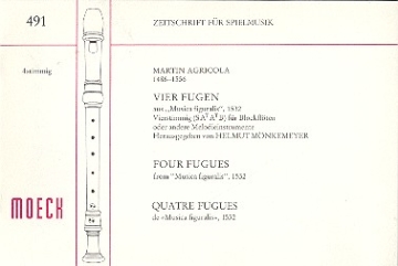 Musica figuralis 4 Fugen, fr 4 Blockflten (SATB) Spielpartitur