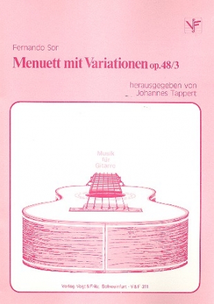 Menuette mit Variationen op.48,3 für Gitarre