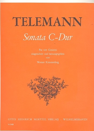 Sonate C-Dur  fr 4 Gitarren Partitur und Stimmen
