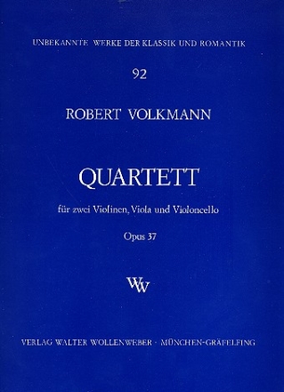 Streichquartett op.37 fr 2 Violinen, Viola und Violoncello Stimmen