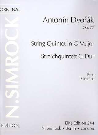 Streichquintett G-Dur op.77 fr Streichquartett und Kontraba Stimmen