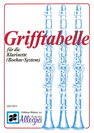 Grifftabelle fr Klarinette - Bhm-System