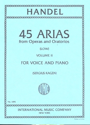 45 Arias from Operas and Oratorios vol.2 for low voice and piano