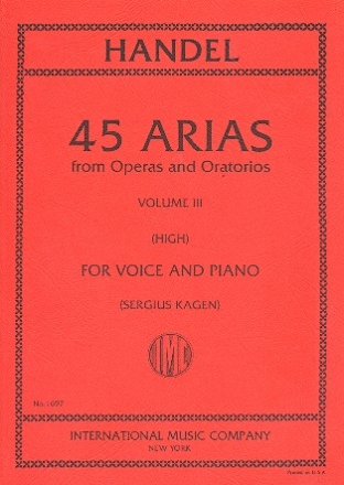 45 Arias from Operas and Oratorios vol.3 for high voice and piano