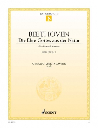 Die Ehre Gottes aus der Natur op.48,4 fr hohe Singstimme und Klavier