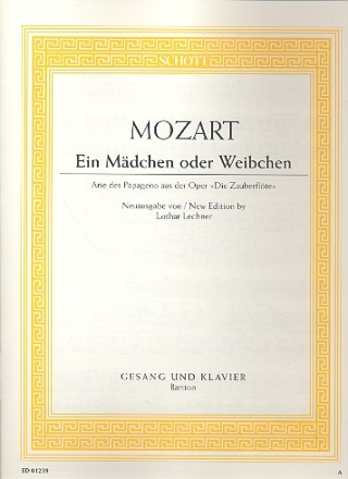 Die Zauberflte fr Bariton und Klavier