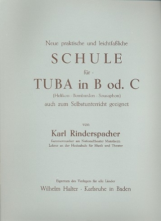 Leichtfassliche Schule fr Tuba in B oder C (Helikon, Bombardon, Sousaphon) 