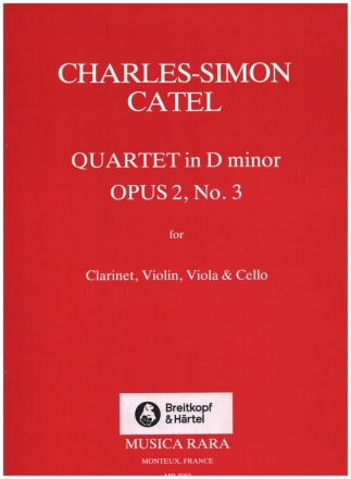 Quartet in d minor op.2,3 for clarinet, violin, viola and cello