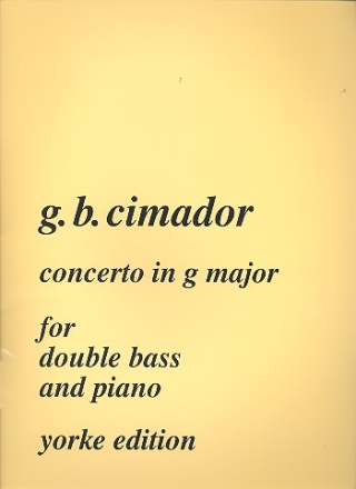 Concerto G major for double bass and piano