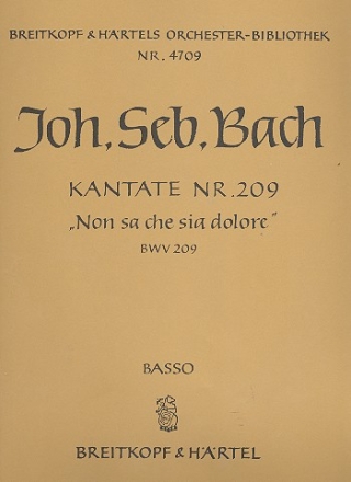 Non sa che sia dolore Kantate Nr.209 BWV209 Violoncello / Kontrabass